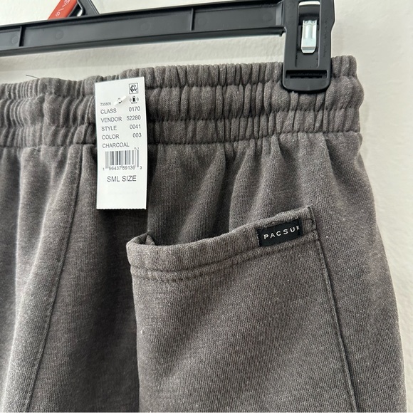 NWT PacSun Fleece Volley Shorts Charcoal Casual Sweat Shorts SZ Small - Picture 8 of 9